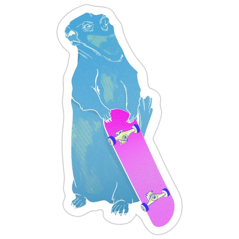 Murmeltier Woodchuck oder Murmeltier Skateboarding
