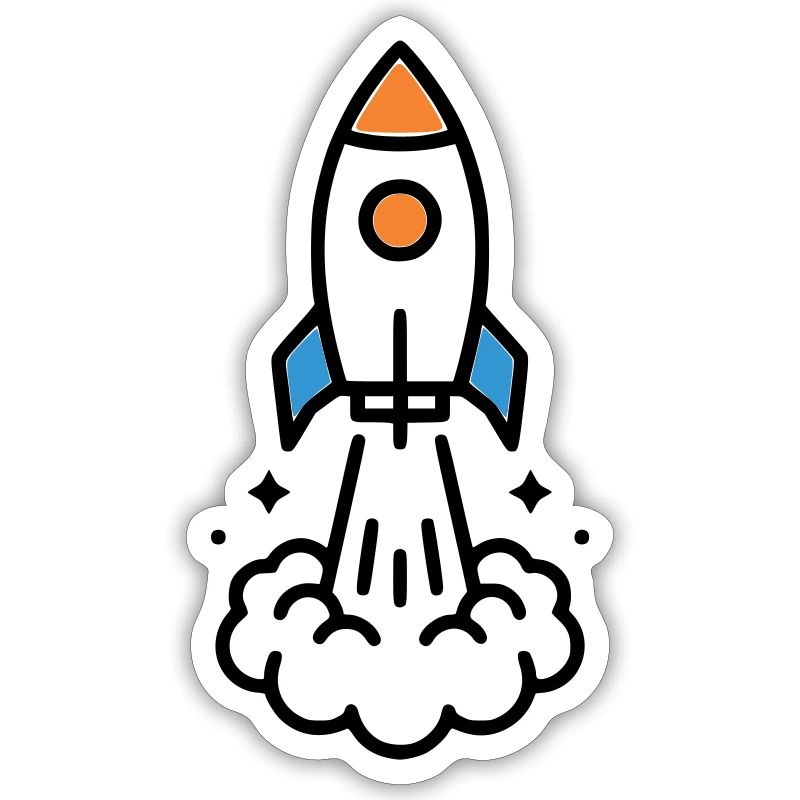 Comic spatial Rocket Launch