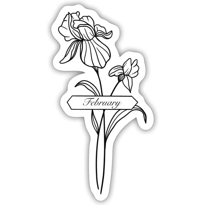 Iris de fleur de naissance pour le mois de février