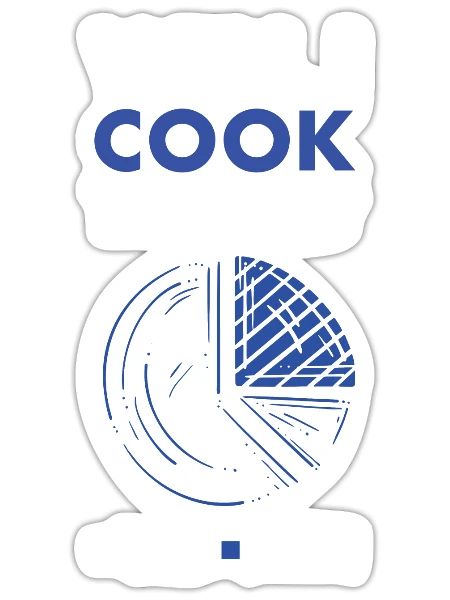 Cuisinier vais-je faire la cuisine aujourd’hui - Sticker taille S (10 x 10 cm) - blanc mat - Devant