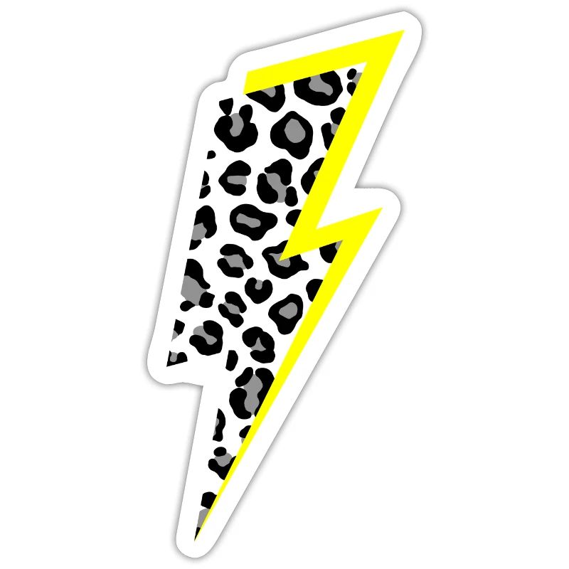 Lightning Leopard Pattern with Neon Yellow Shadow