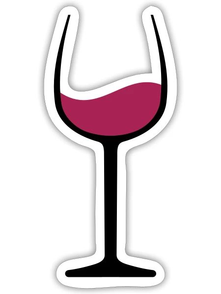 Wein - Sticker Größe S (10 x 10 cm) - Mattweiß - Vorne