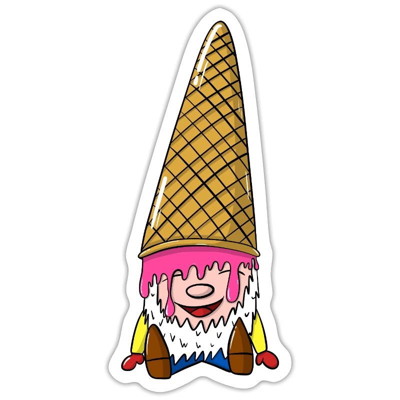 Zwerg mit Eiswaffel - Wichtel mit Eis