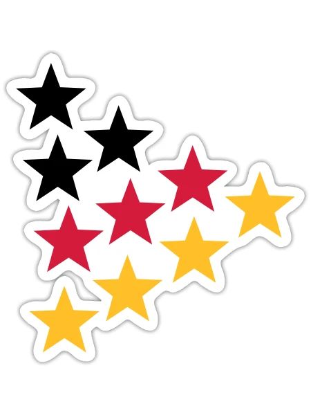 Germany - Sticker Größe S (10 x 10 cm) - Mattweiß - Vorne
