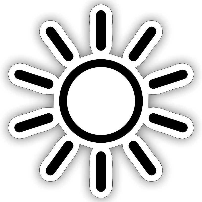 Soleil Dessin à trait forme
