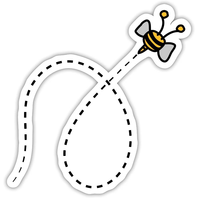Dashed line bee