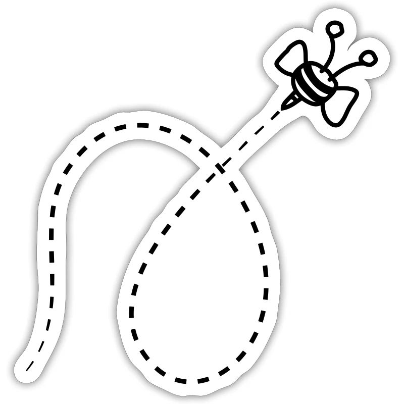 Line Dashed Bee