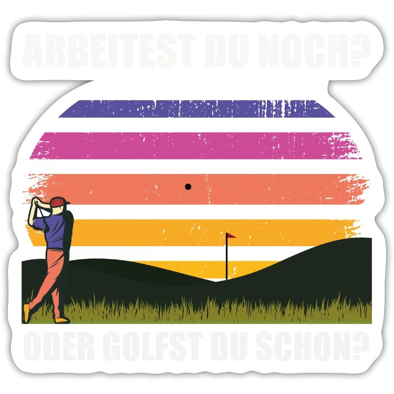 Arbeitest du noch oder golfst du schon? Retro