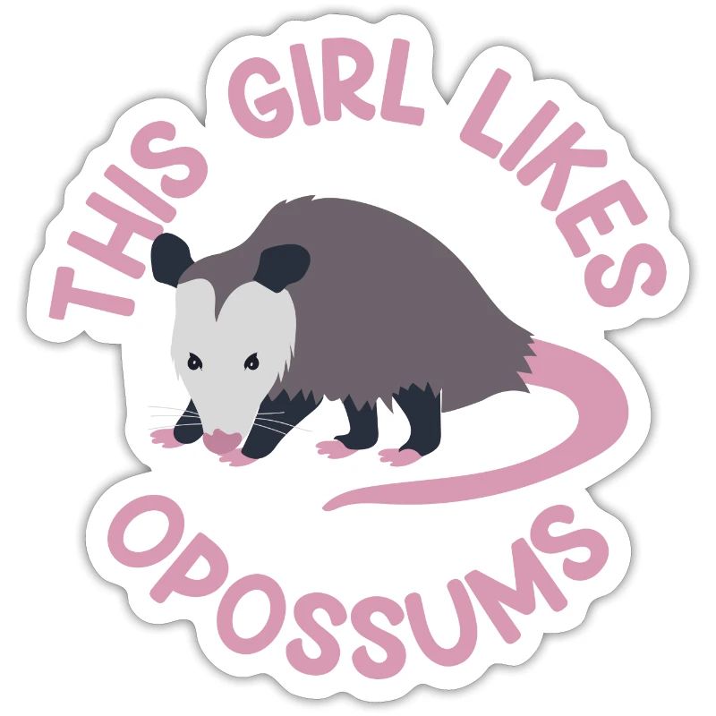 Mädchen mag süße Opossums ironisches Sprichwort