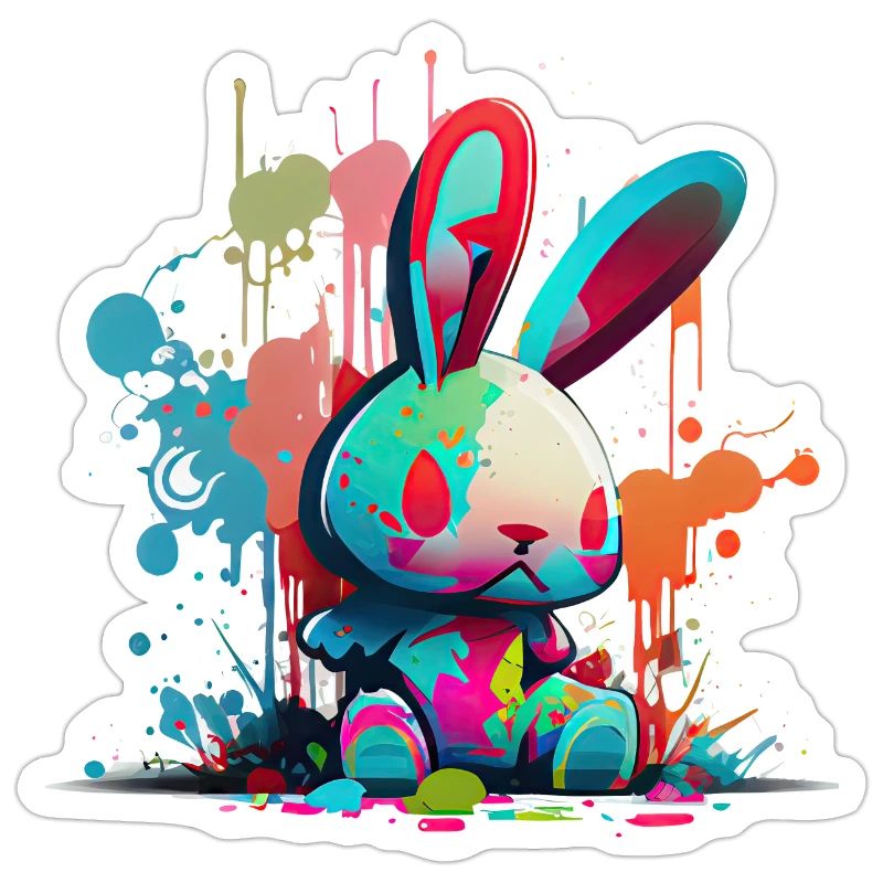 Quick Eastern 2023 Present - Funny Graffiti Rabbit