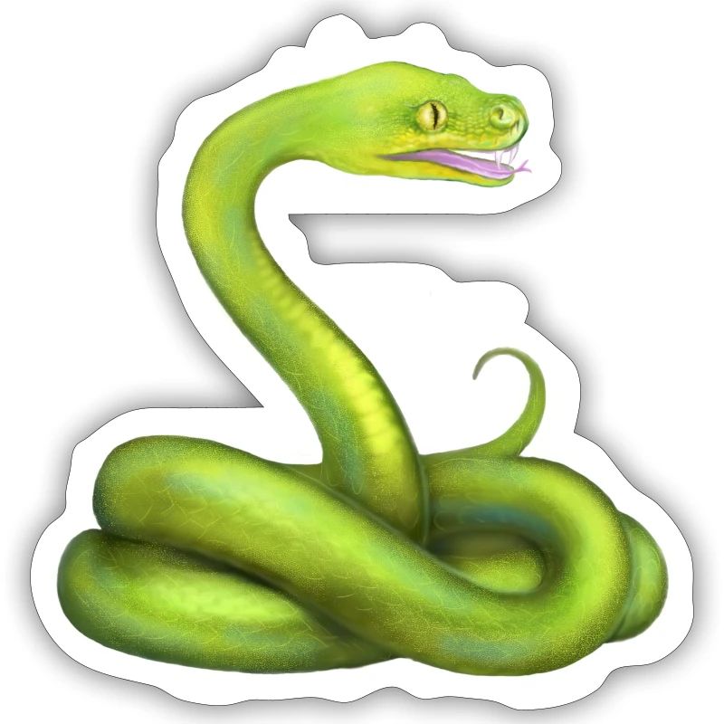 L’animal de la jungle du serpent python vert