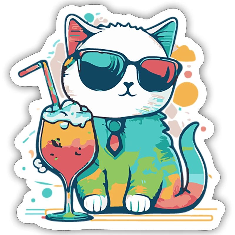 Le chat le plus cool de la plage