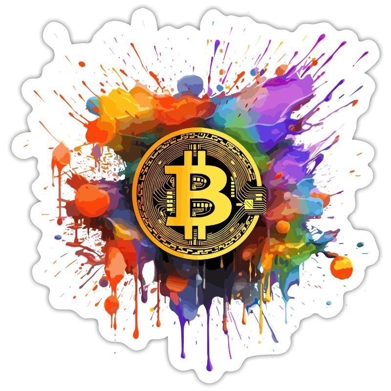 Splash de couleur Bitcoin