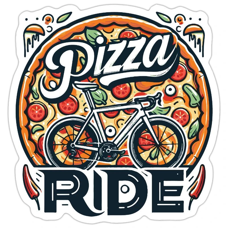 Conception de balade à vélo pizza