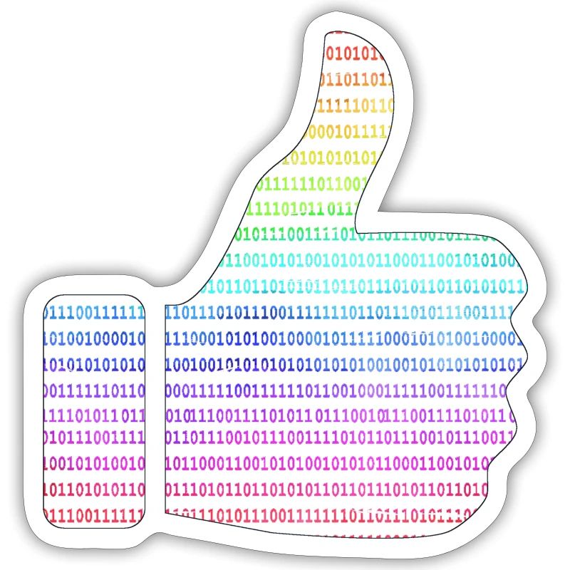 hand like binary rainbow