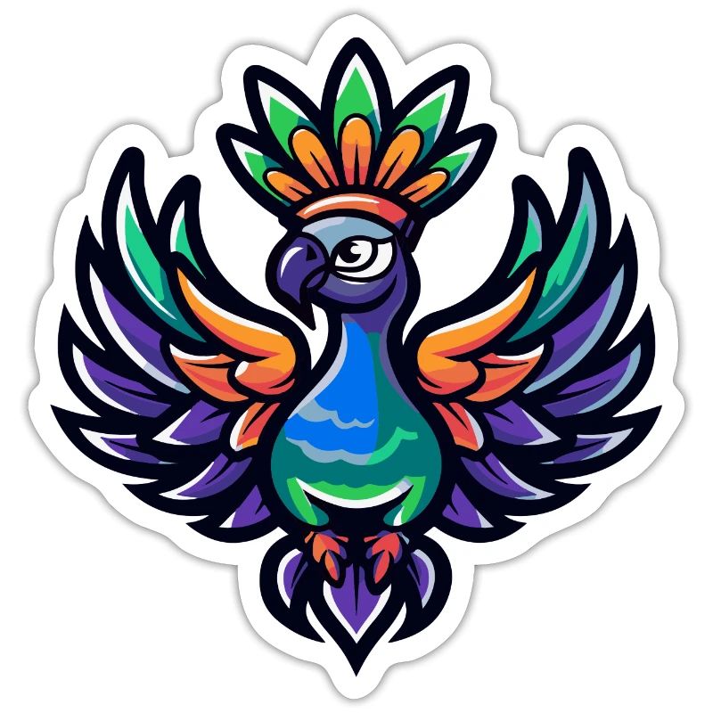Peacock Bird Comic Crown