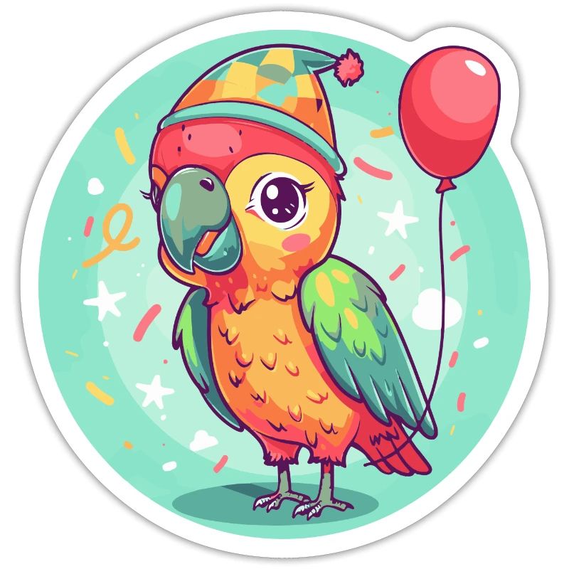 Bande dessinée d’anniversaire de perroquet