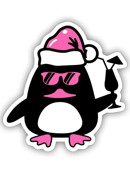 Beach Duck Christmas - Sticker size S (10 x 10 cm) - white matte - Front
