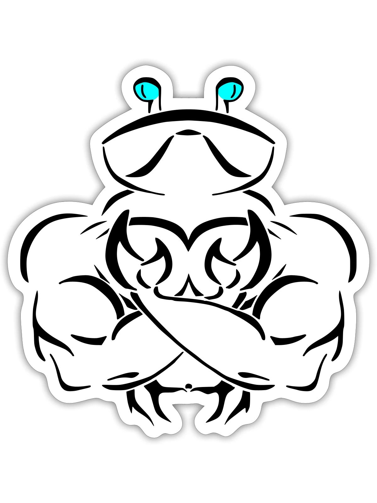 Alpha cancer Deluxe - Sticker Größe S (10 x 10 cm) - Mattweiß - Vorne