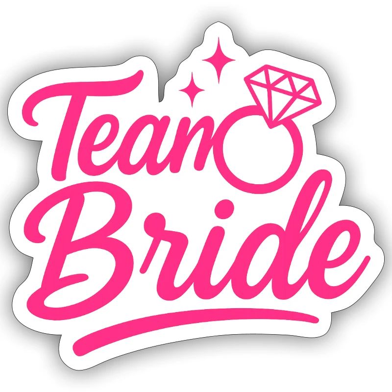 Team Bride Pink Ring Script