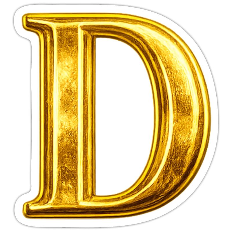 Gold D Monogram