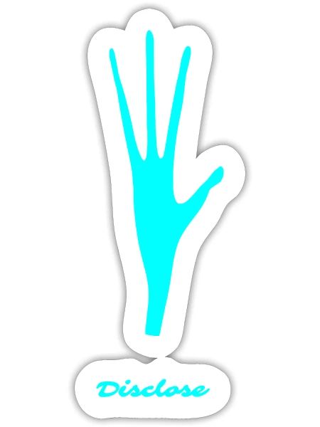 La main de Skinny Bob - Sticker taille S (10 x 10 cm) - blanc mat - Devant