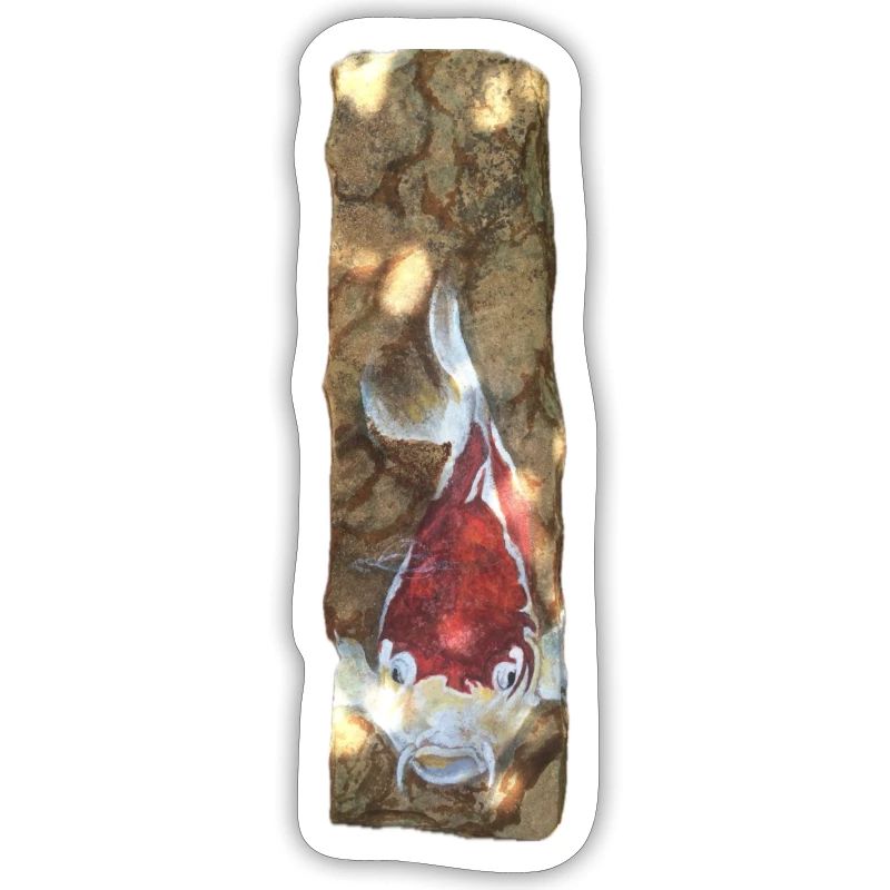 Koi Fish on Rustic Marble