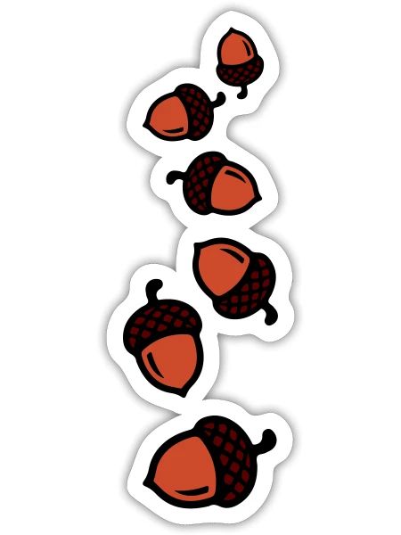 Eichel Comic - Sticker Größe S (10 x 10 cm) - Mattweiß - Vorne