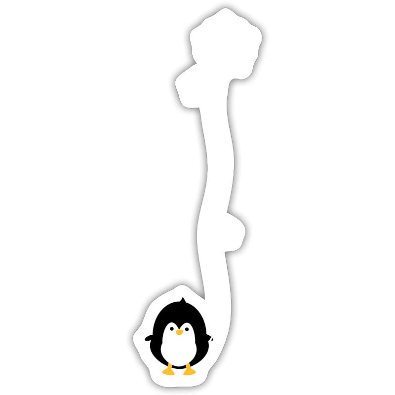 Penguin and snowflake