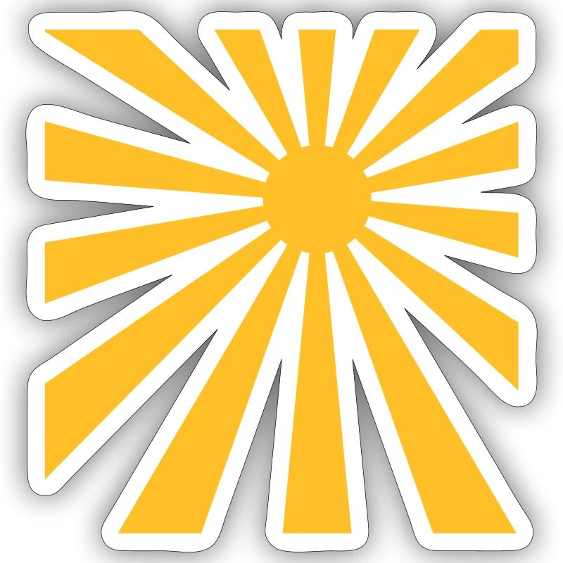 Sun rays rectangle design