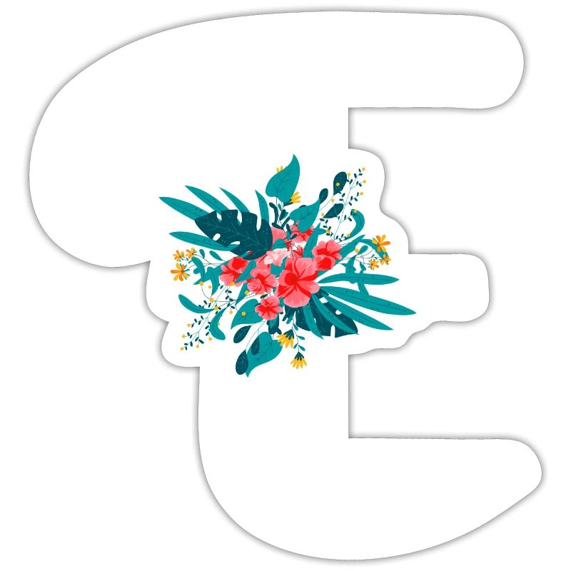 letter E flowered