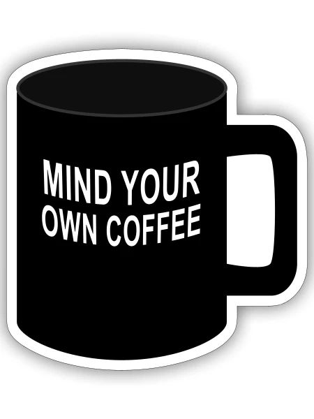 Coffee Mind - Sticker Größe S (10 x 10 cm) - Mattweiß - Vorne