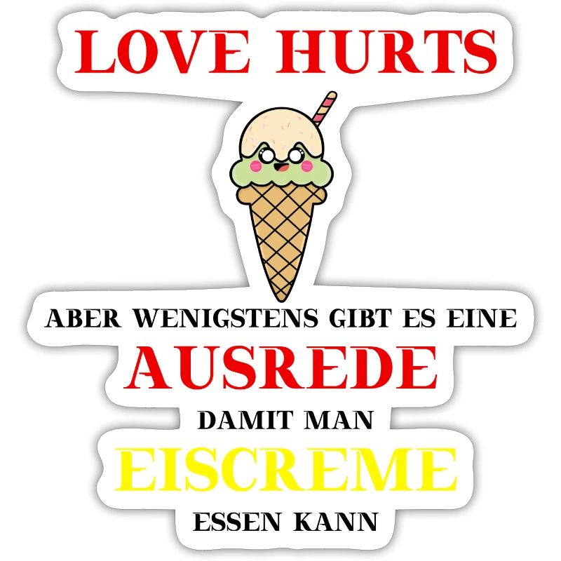 Eis Eiscreme Eistüte Geschenkidee lustig Trennung
