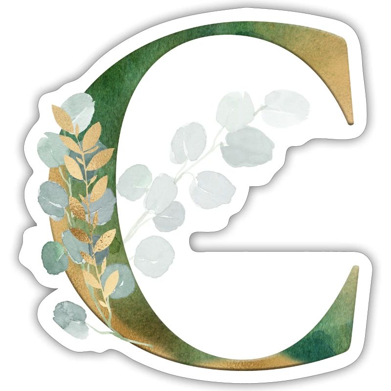 Customizable Monogram Eucalyptus C