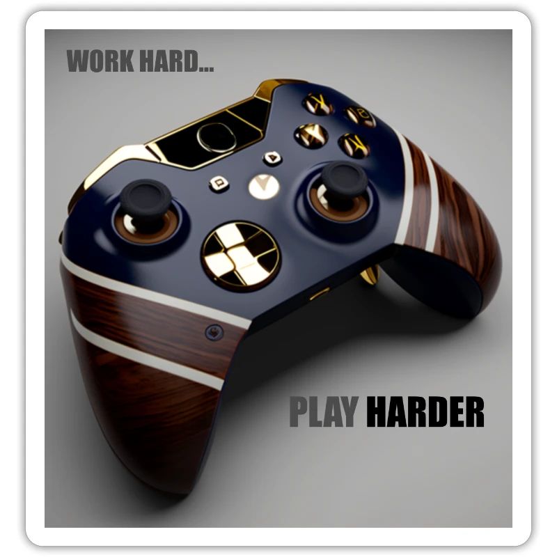 Game Controller Work Hard Geschenk