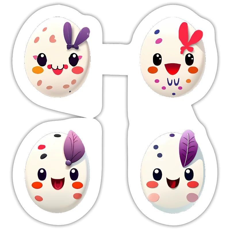 Four Colorful Eggs Easter Egg Easter