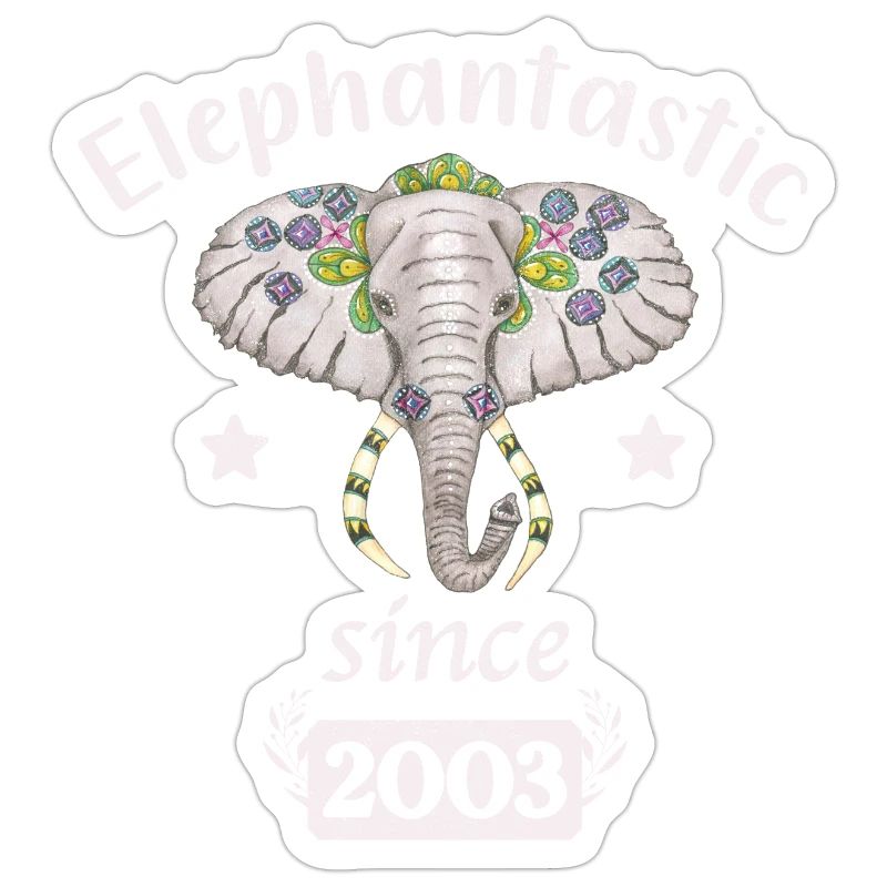 Elephantastic since 2003, elephant head decorated