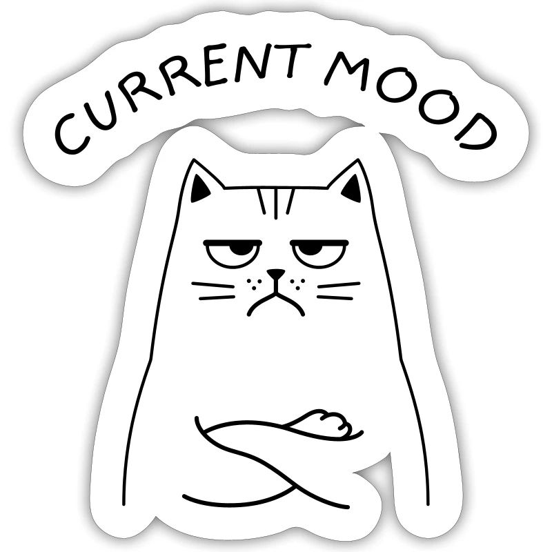 Current Mood Cat Annoyed Grumpy Moody Job Work