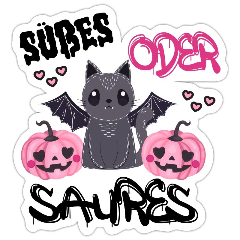 süßes oder saures Halloween Design - Vampirkatze