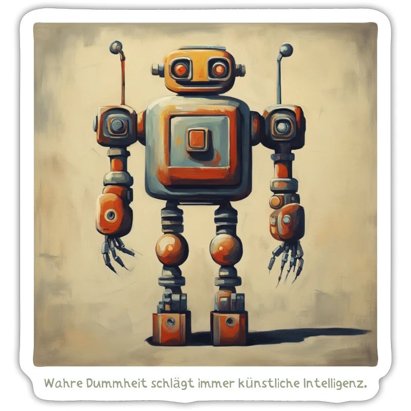 Saying Statement Robot Intelligence Retro Nerd Lo