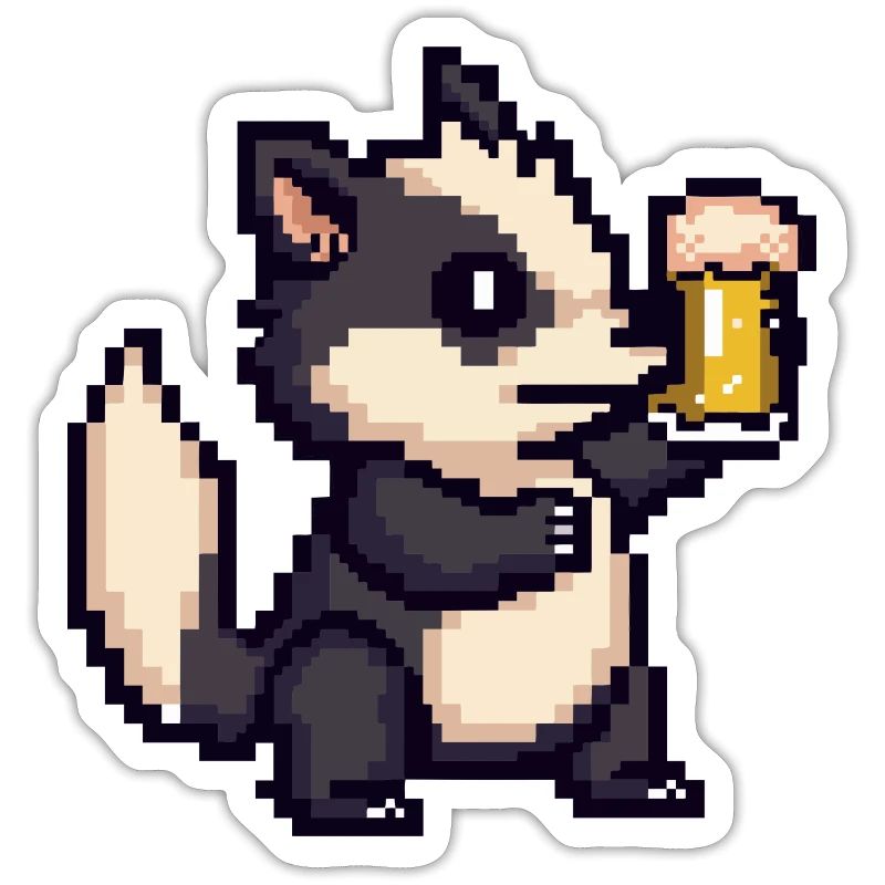 Stinktier Bier Pixel