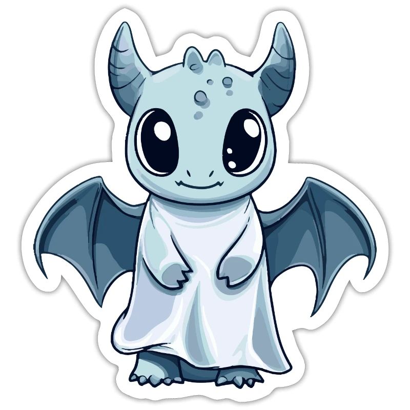 Dragon Halloween Comic Ghost