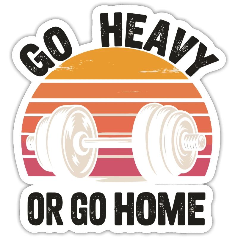 Go Heavy oder Go Home Retro Langhantel