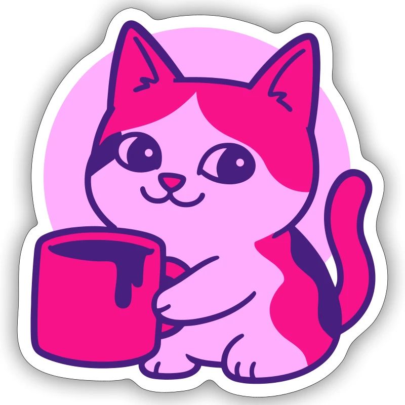 Chat de café mignon