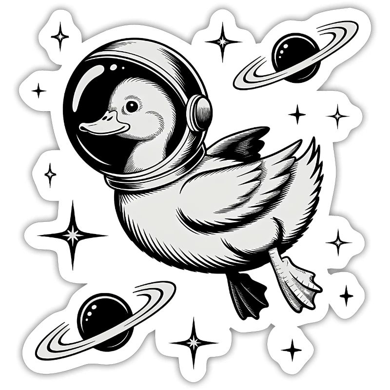 Oie dans l'espace - Logo Cool Astonomy