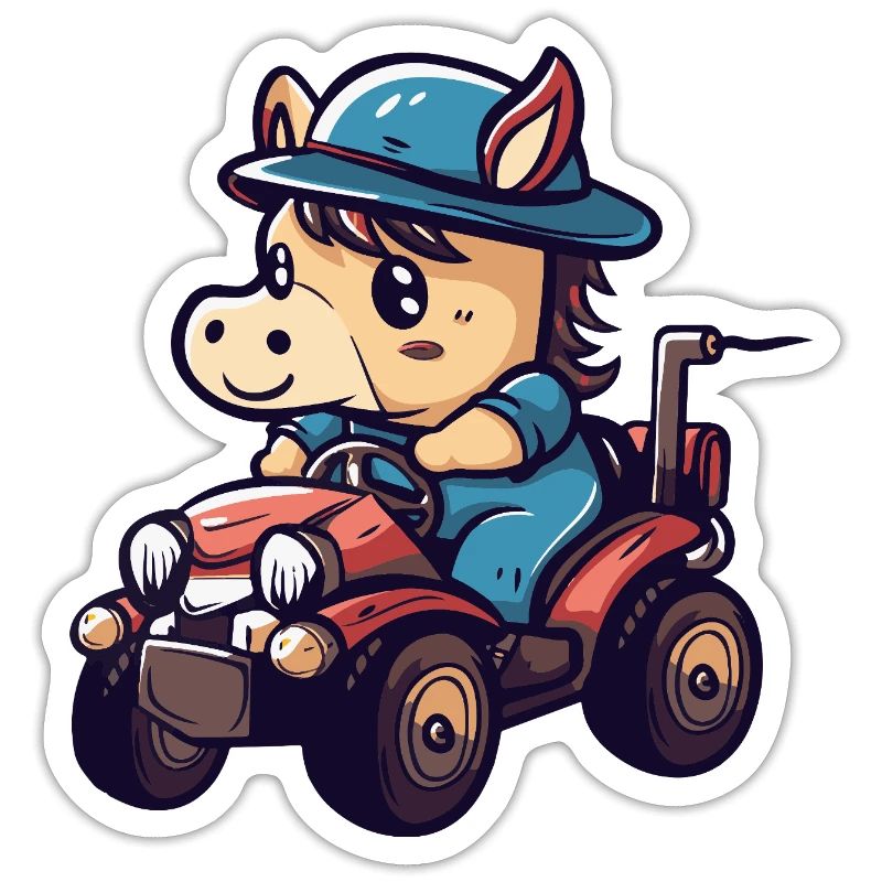 Pferd Traktor Farmer