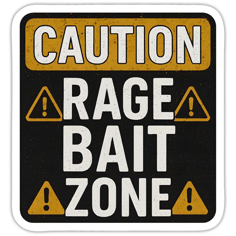 Caution Rage Zone, Funny Sarcastic Saying 