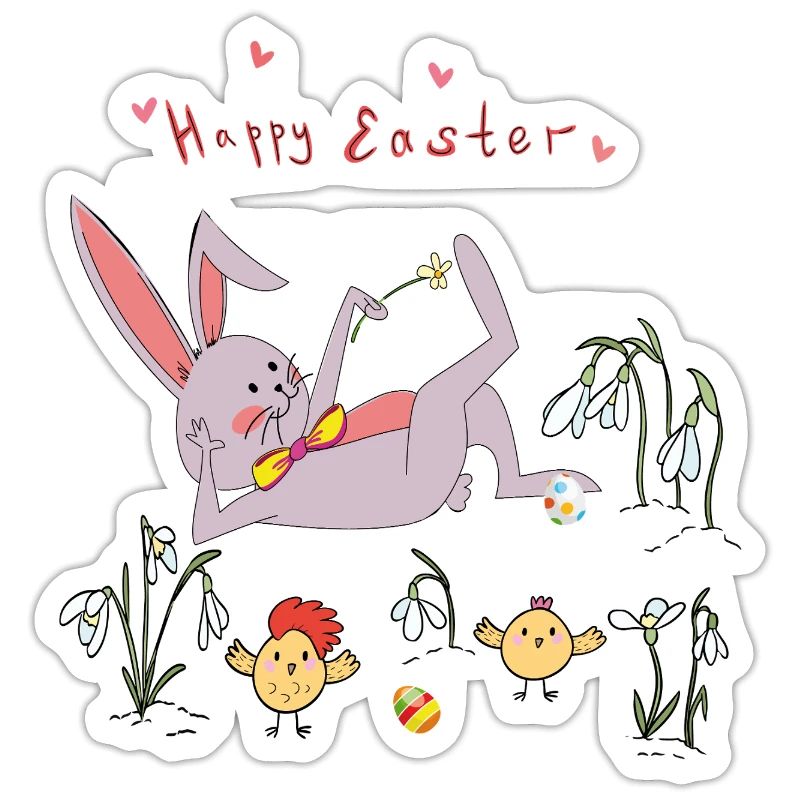 Easter bunny with chicks