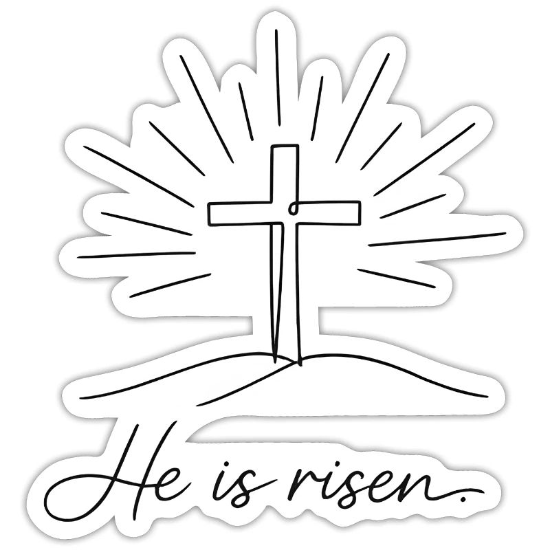 Crucifix He is Risen Easter Jesus