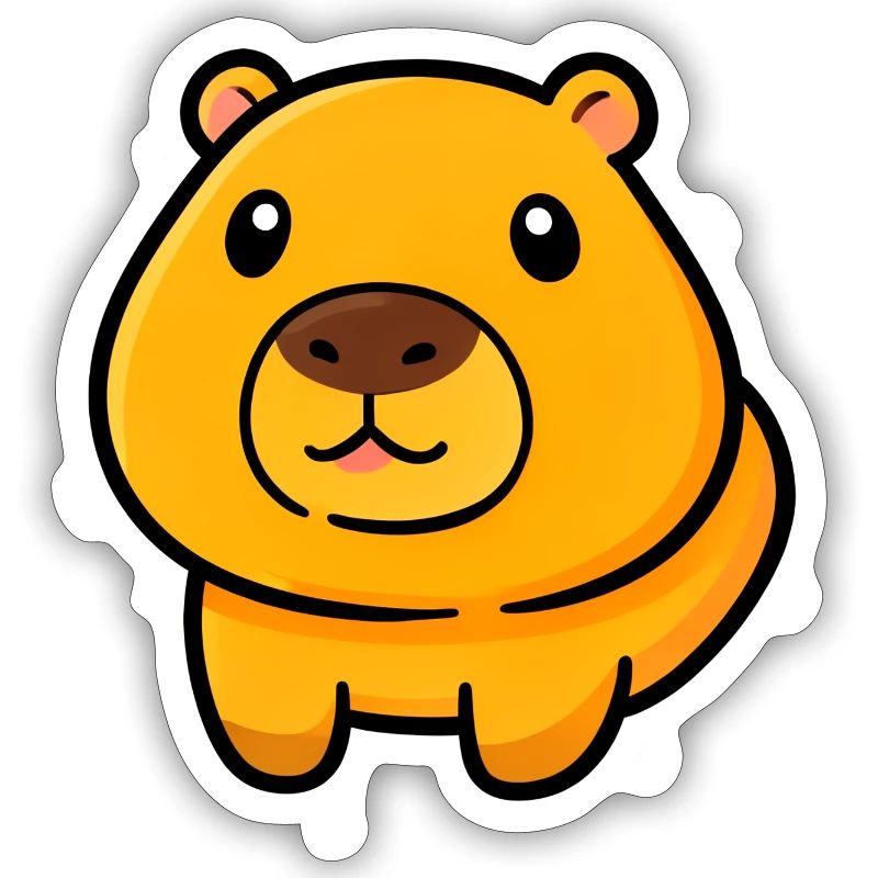 Chubby Bear Mascot Illustration